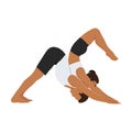 scorpion and downward facing dog posture Royalty Free Stock Photo