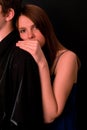 Young couple: dramatic portrait Royalty Free Stock Photo