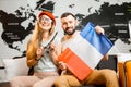 Young couple dreaming about a trip to Paris Royalty Free Stock Photo