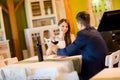 Young couple drinking red wine Royalty Free Stock Photo