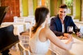 Young couple drinking red wine Royalty Free Stock Photo