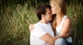 Young couple embrace Royalty Free Stock Photo