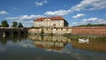 Boating around Holic Castle, Trnava Region, Slovakia Royalty Free Stock Photo