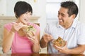 Young Couple Enjoying Chinese Food