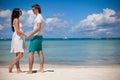 Young couple enjoying each other on a beach Royalty Free Stock Photo