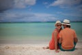 Young couple enjoying each other on a beach Royalty Free Stock Photo