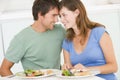 Young Couple Enjoying Meal Royalty Free Stock Photo