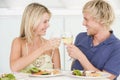 Young Couple Enjoying Meal Royalty Free Stock Photo