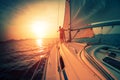 Young couple on the sailing boat Royalty Free Stock Photo