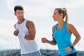 Young couple excersising in park Royalty Free Stock Photo
