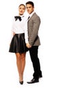 Young Couple Fashion Photo Looking at Camera Royalty Free Stock Photo