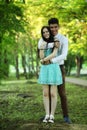 Young couple on the first date Royalty Free Stock Photo