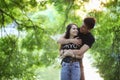 Young couple on the first date Royalty Free Stock Photo