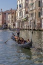 Young couple on a Gondola, Grand Canal, Venice, Italy