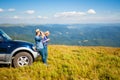 The tourists are navigating Royalty Free Stock Photo