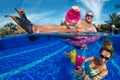 Fun in swimming pool Royalty Free Stock Photo