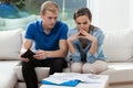 Young couple having financial problems Royalty Free Stock Photo