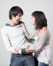 Young couple having fun Royalty Free Stock Photo