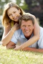 Young couple having fun in countryside Royalty Free Stock Photo