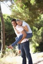 Young Couple Having Fun On Countryside Walk Royalty Free Stock Photo