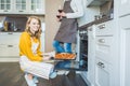 Young couple having a glass of wine Royalty Free Stock Photo