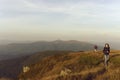 Young couple hike on mountain Royalty Free Stock Photo