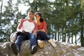 Young Couple Hiking Through Countryside Royalty Free Stock Photo