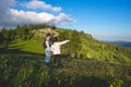 Couple on the mountain Royalty Free Stock Photo