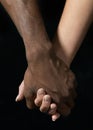 Young couple holding hands Royalty Free Stock Photo