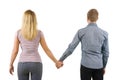 A young couple holding hands, back to camera Royalty Free Stock Photo
