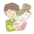 Young couple holding their baby Royalty Free Stock Photo