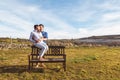 Young couple  Hugging, kissing and enjoying spending time together while celebrating Saint Valentine`s Day. Royalty Free Stock Photo