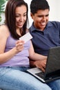 Young couple internet shopping Royalty Free Stock Photo