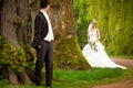 Young couple just married Royalty Free Stock Photo