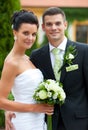 Young couple just married Royalty Free Stock Photo