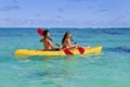 Young couple with a kayak Royalty Free Stock Photo