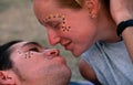 A young couple kissing in South Africa.