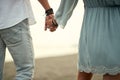 Young couple in love on the beach Royalty Free Stock Photo