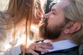 Young couple in love enjoying their honeymoon. Love, people, happiness and lifestyle concept. Beautiful young couple Royalty Free Stock Photo