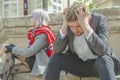 Young couple  in love having a quarrel. No dialogue, relationship, mistakes and sadness concept Royalty Free Stock Photo