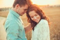 Young couple in love outdoor. Couple hugging. Royalty Free Stock Photo