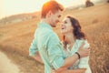 Young couple in love outdoor.Couple hugging Royalty Free Stock Photo