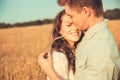 Young couple in love outdoor.Couple hugging. Royalty Free Stock Photo