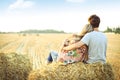 Young couple in love outdoor. Royalty Free Stock Photo