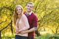 Young couple in love outdoor. Happy people in love Royalty Free Stock Photo