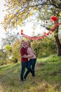 Young couple in love outdoor. Happy people in love Royalty Free Stock Photo