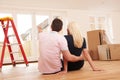 Young Couple Making Plans For New Home Royalty Free Stock Photo