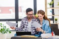 Young couple moving in new home. Concept of housing for young family.. Royalty Free Stock Photo