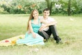 Young couple on nature