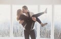 Young couple in new home Royalty Free Stock Photo